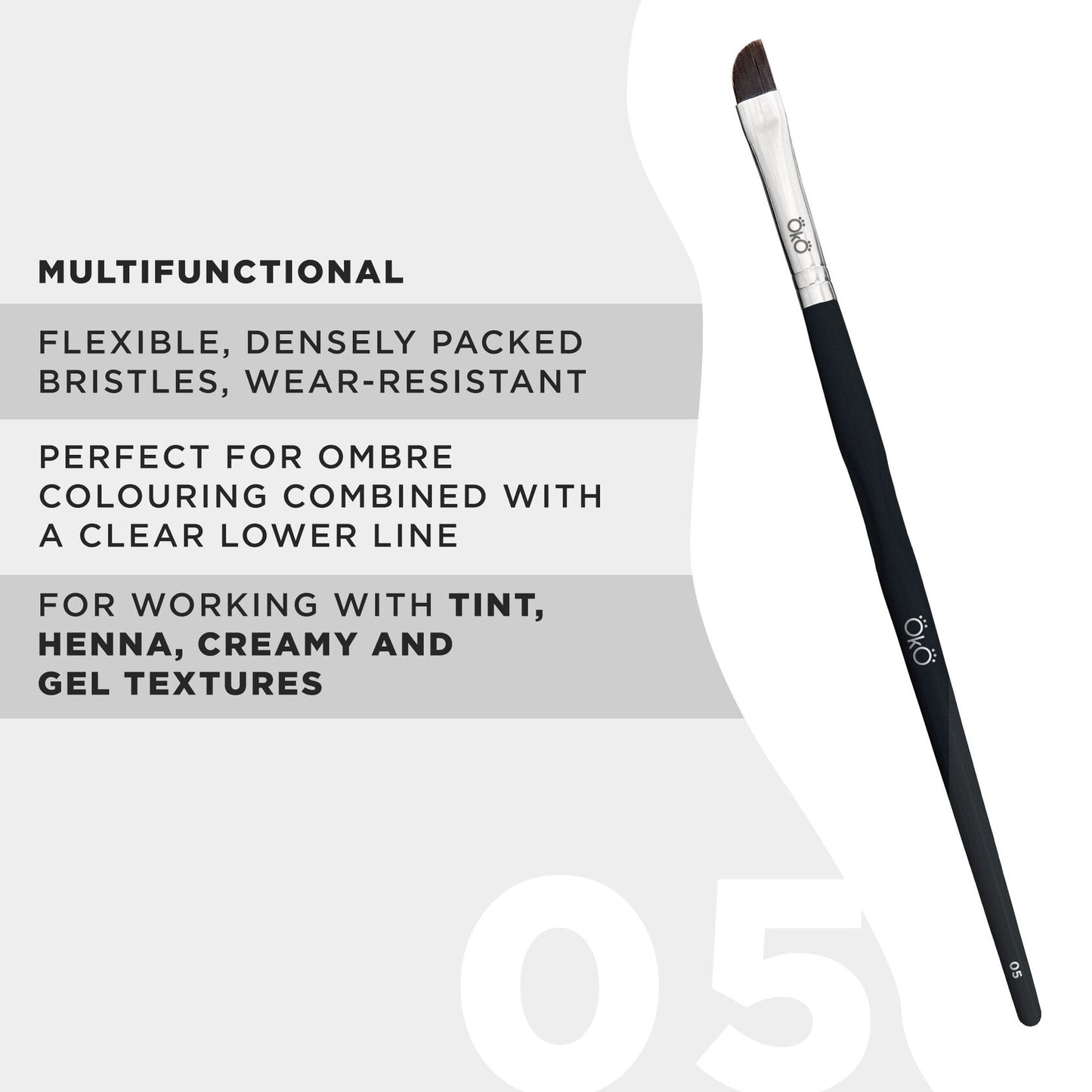 Soft Angled Brush OKO #5 BLACK EDITION