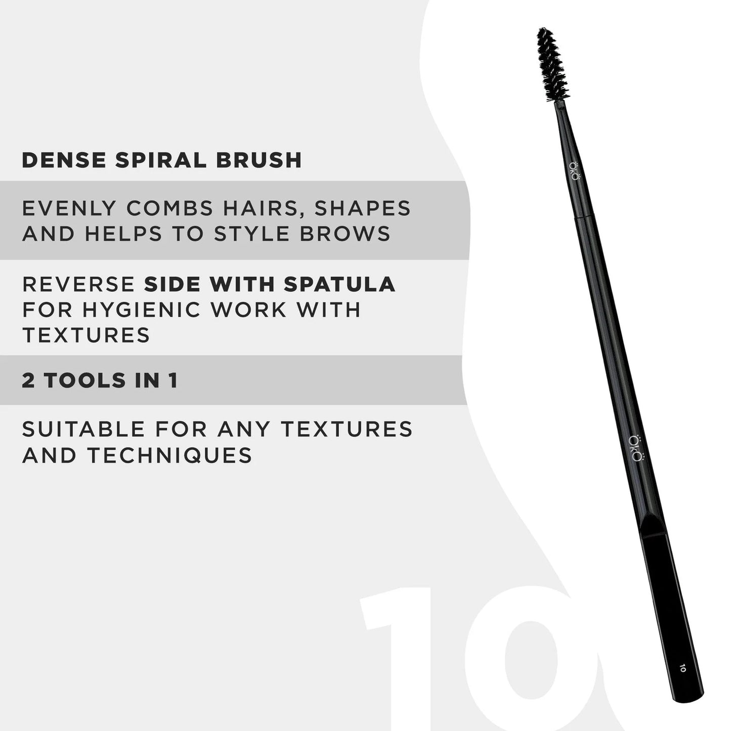 Brush double-sided OKO #10 BLACK EDITION