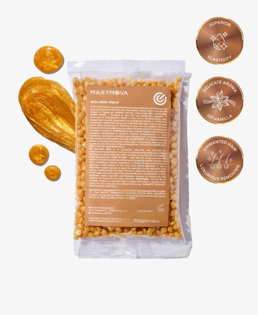 GOLDEN WAX 200 G- ROSIN-FREE ELASTIC WAX PEARLS FOR SENSITIVE SKIN