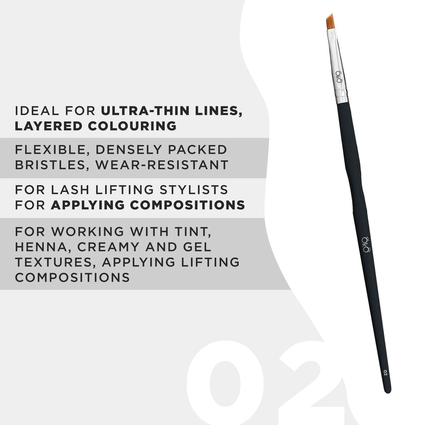 Mini Angled Brush OKO #2 BLACK EDITION