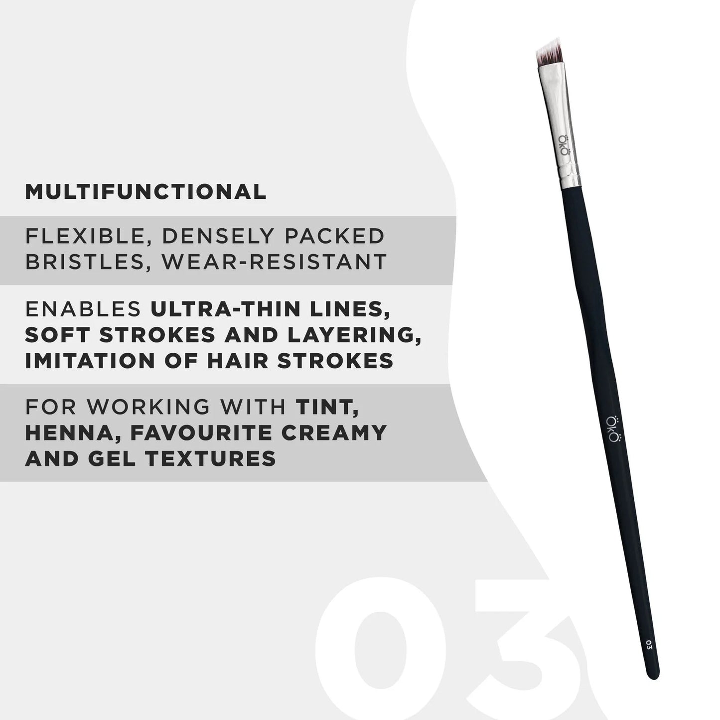 Angled Brush OKO #3 BLACK EDITION