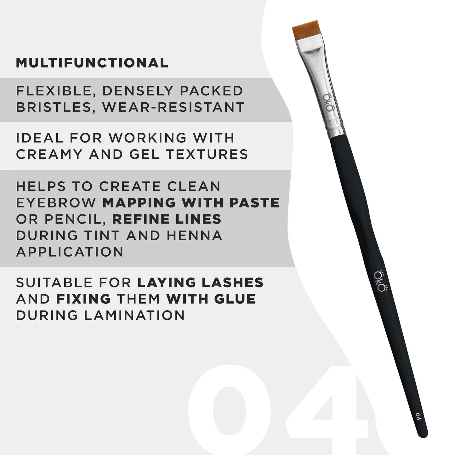 Flat Brush OKO #4 BLACK EDITION