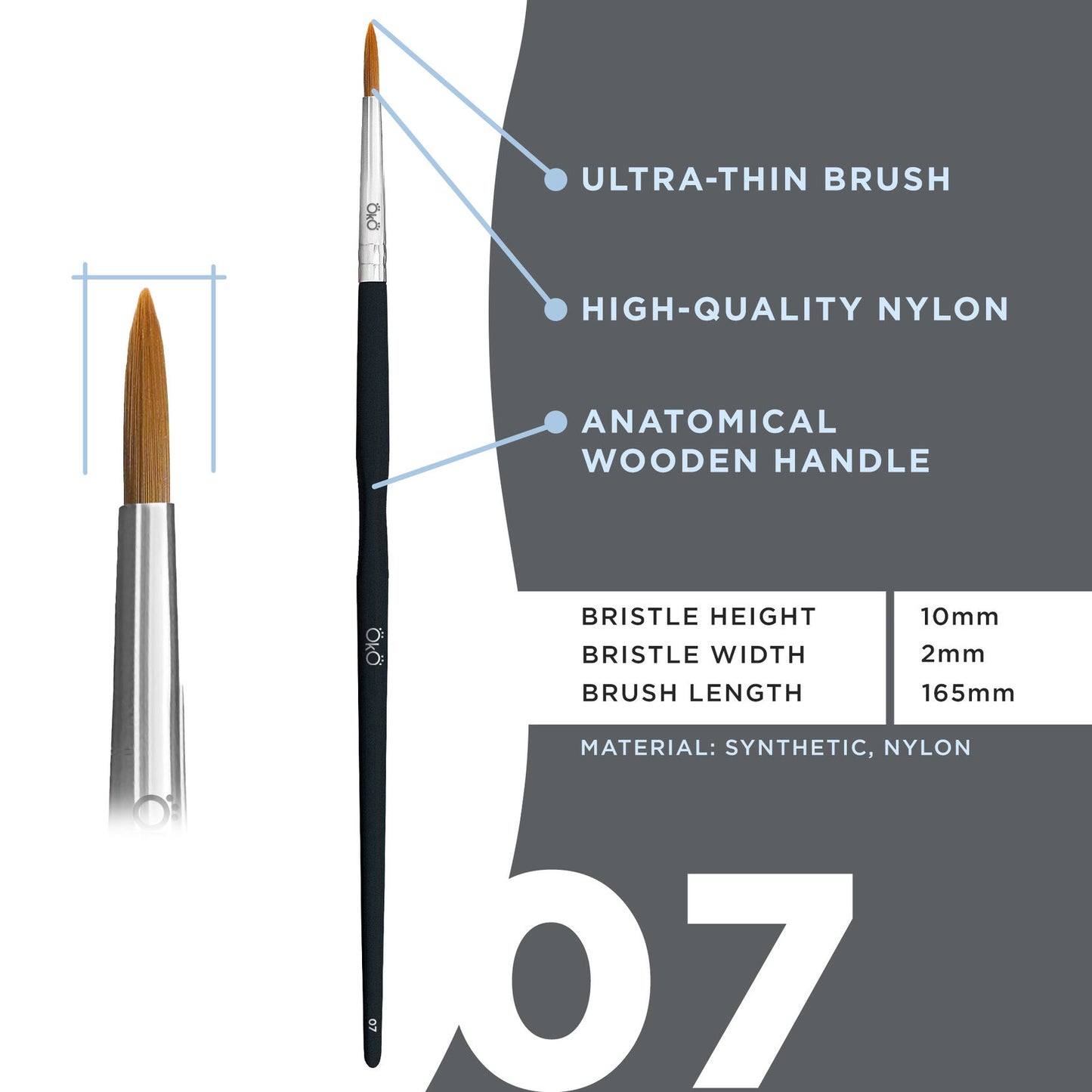 Ultra-Thin Brush OKO #7 BLACK EDITION