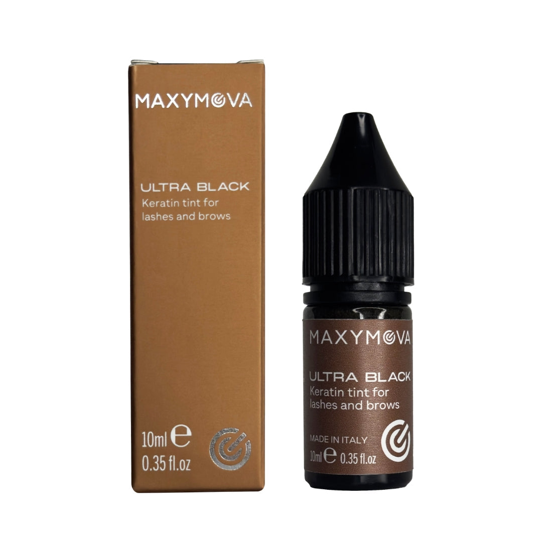 ULTRA BLACK LIQUID LASH & BROW TINT WITH KERATIN FOR LONG-LASTING COLOR