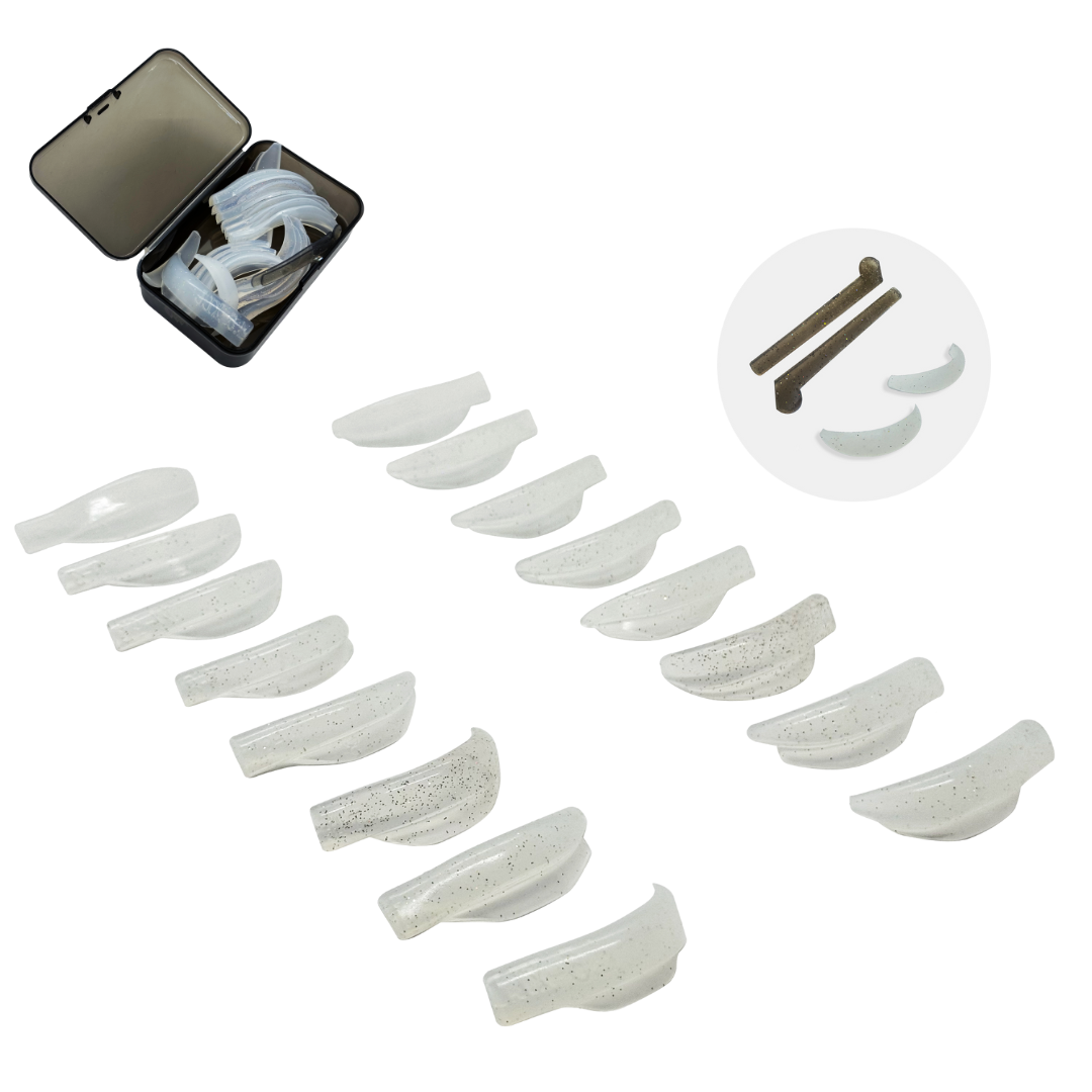 UNIVERSAL GLITTERY TRANSPARENT EYELASH LAMINATION SHIELDS 8 PAIRS