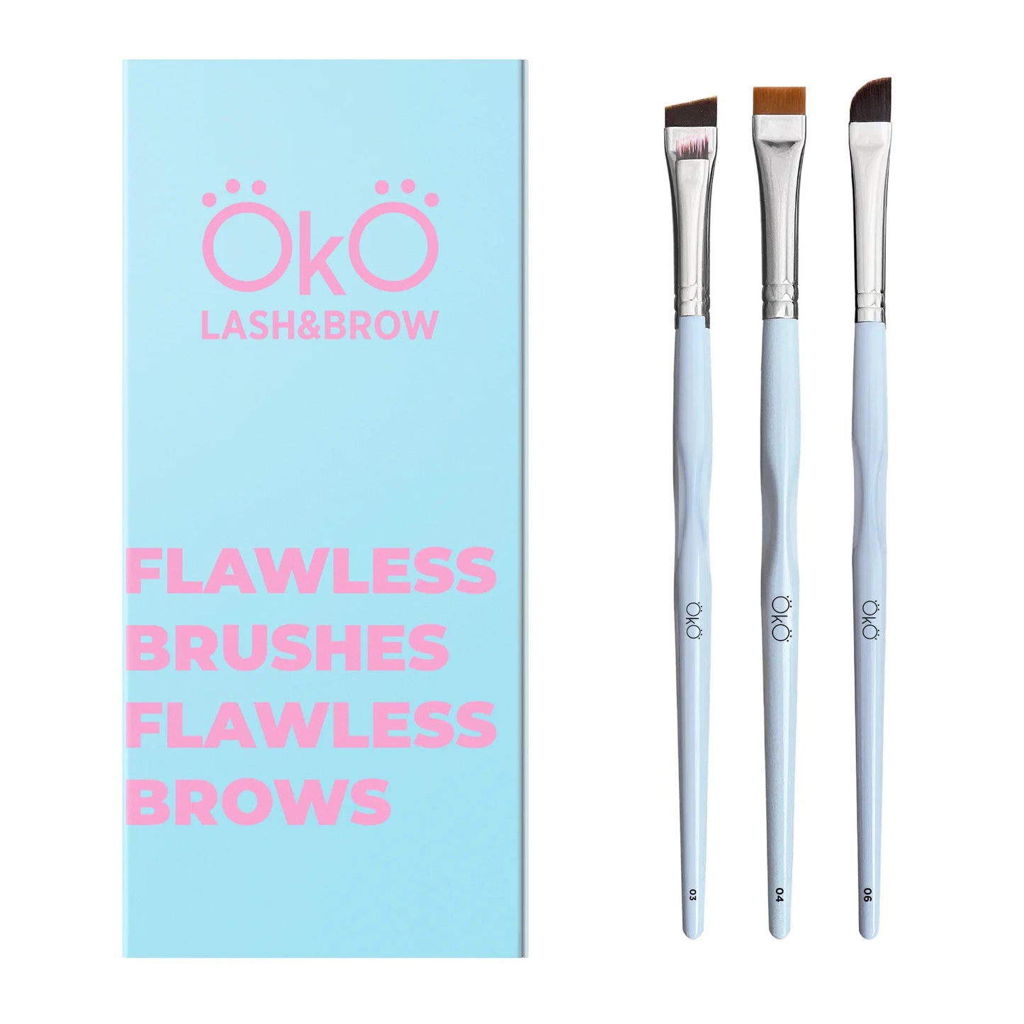 OKO Brush Set "Flawless Brushes Flawless Brows"