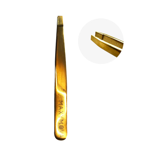Eyebrow Tweezers - Precision Stainless Steel FLAT Tweezers MAXYMOVA